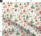 Watercolor Christmas Winter Holiday Rustic Cozy Cabin Tree Stocking Baking Custom Printed Fabric by Spoonflower Various Fabrics by the Yard or Fat Quarter